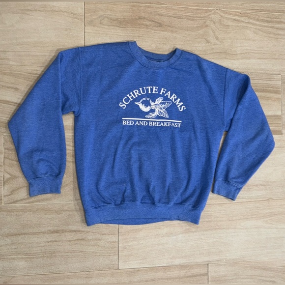 “The Office” Schrute Farms Blue sweatshirt - Size M - Picture 5 of 5